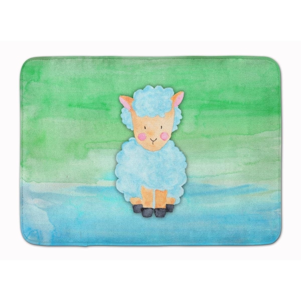 Carolines Treasures Sheep Lamb Watercolor Machine Washable Memory Foam Mat BB7414RUG - main